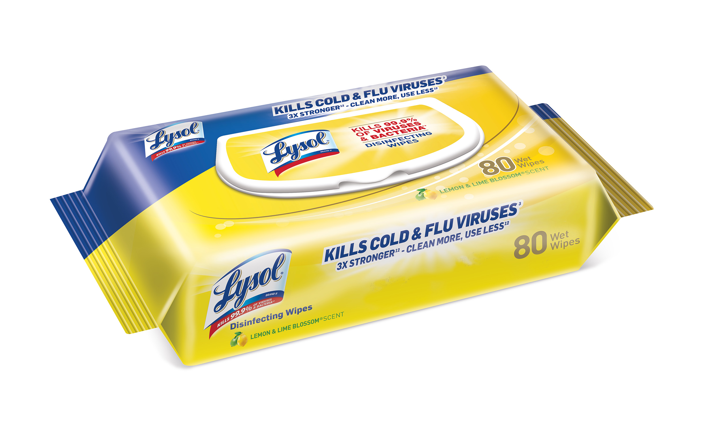LYSOL® Disinfecting Wipes - Lemon & Lime Blossom (Flat Pack) (Canada)